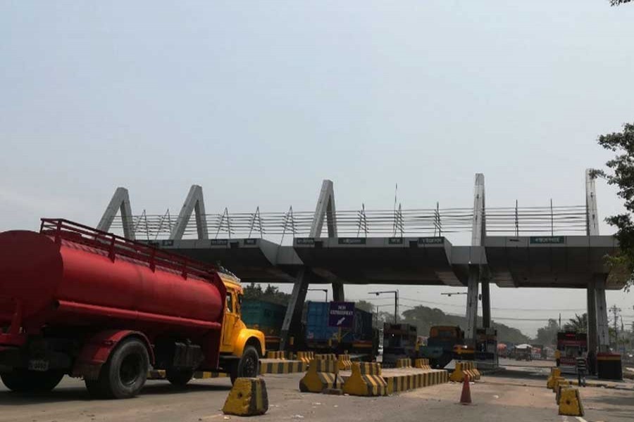 - A file photo of Meghna toll plaza