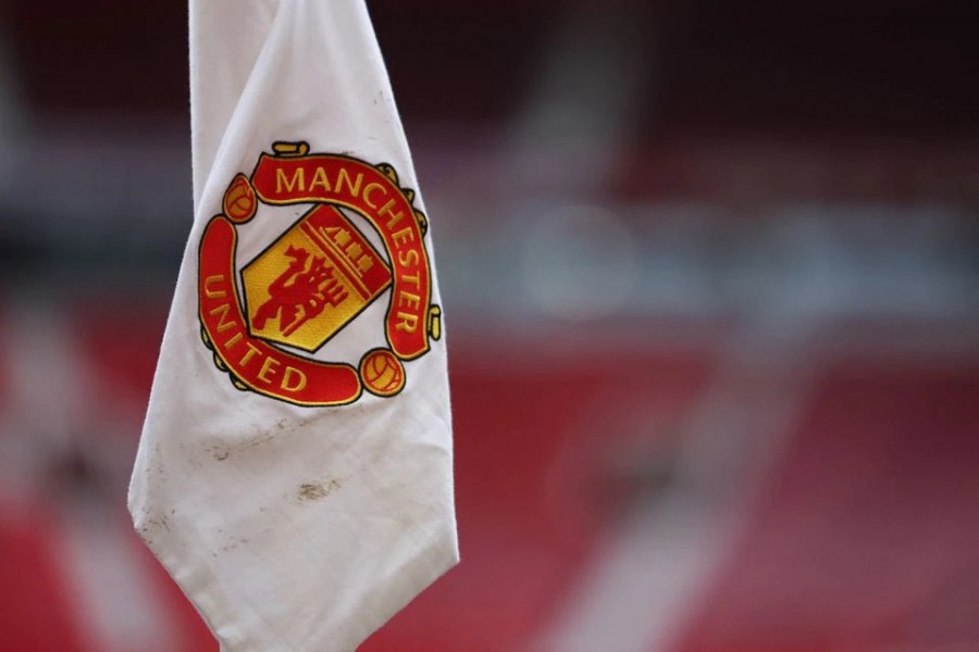 General view of the corner flag of Manchester United inside Old Trafford in Manchester, Britain on January 22, 2022 — Reuters/Files