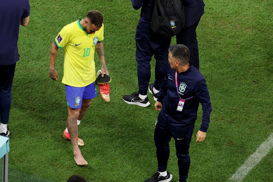 Brazil's Neymar is pictured after the Group G match in FIFA World Cup Qatar 2022 against Serbia at Lusail Stadium in Lusail, Qatar on November 24, 2022 — Reuters photo