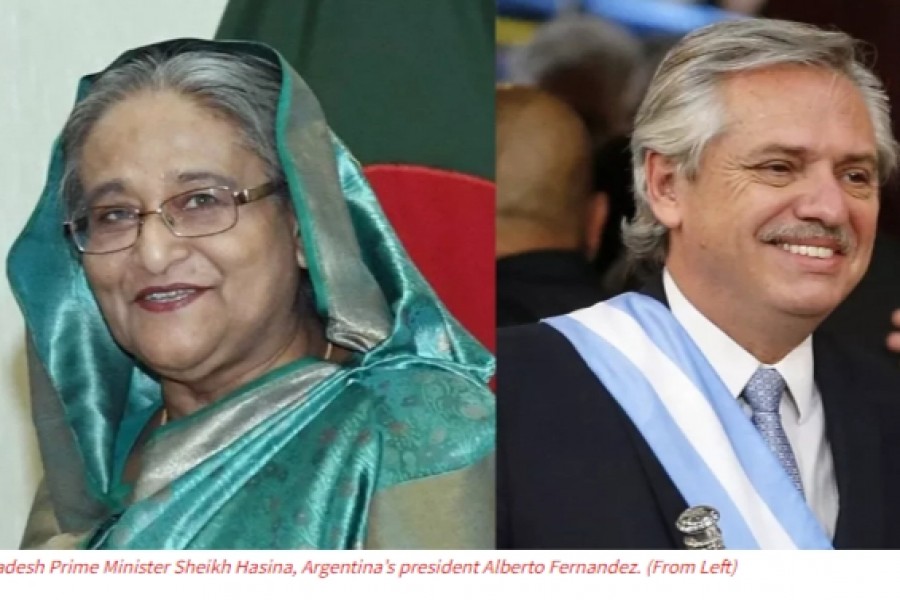 ABangladesh Prime Minister Sheikh Hasina, Argentina’s president Alberto Fernandez