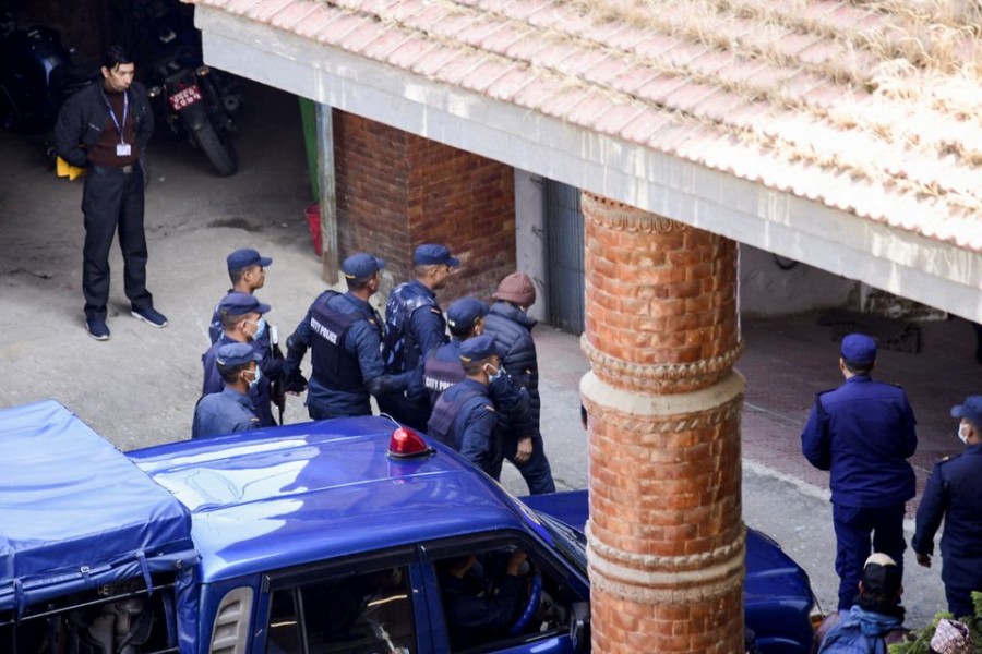 Police officers escort Charles Sobhraj, a French national known as 'the Serpent', accused of killing over 20 young Western backpackers across Asia, to the Department of Immigration after he was released from prison, following an order of Nepal's Supreme Court, in Kathmandu, Nepal on December 23, 2022 — Reuters photo