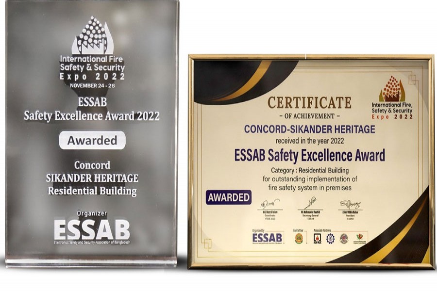 Concord Real Estate gets ESSAB Safety Excellence award-2022