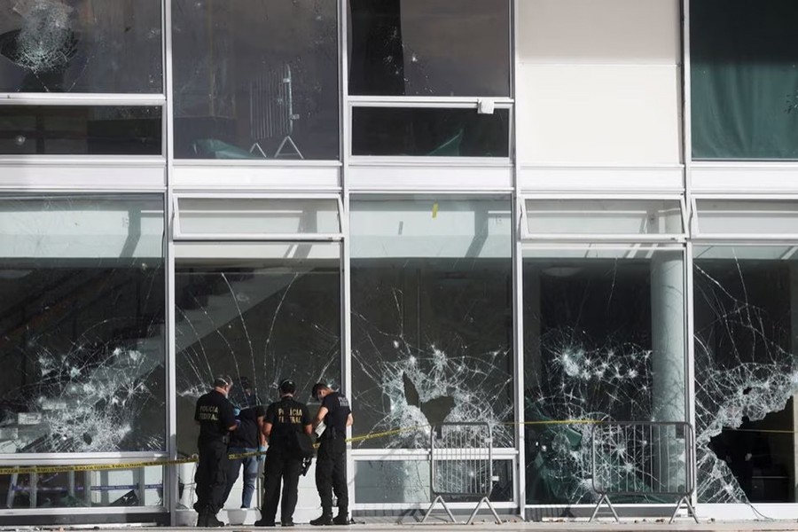 A view shows the damage caused following Brazil's anti-democratic riots, at the Supreme Court building in Brasilia, Brazil on January 9, 2023 — Reuters photo