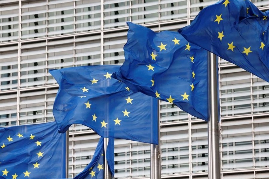 European Union flags flutter outside the EU Commission headquarters in Brussels, Belgium on September 28, 2022 — Reuters/Files