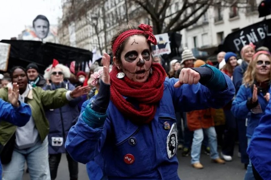 - Nationwide strike in France against pension reform