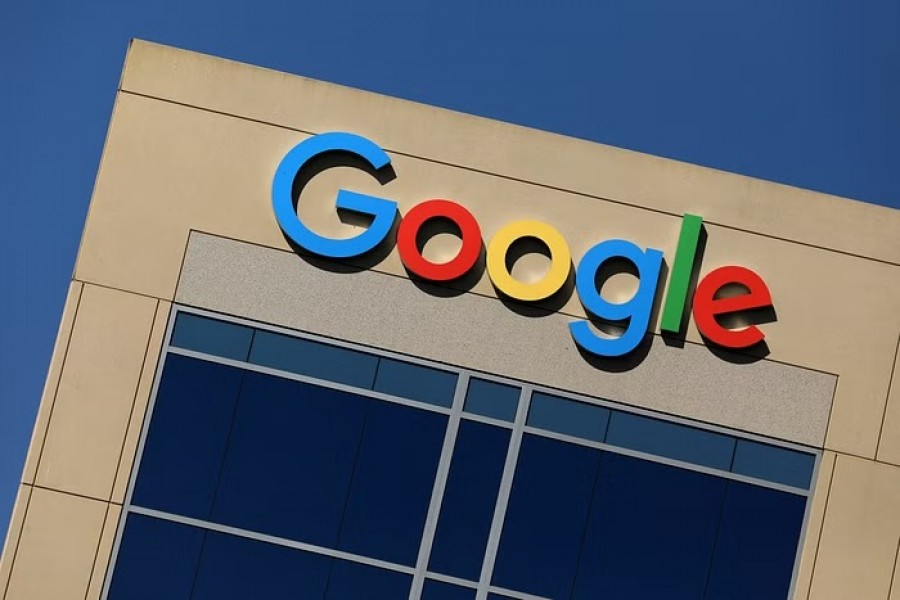 The Google logo is pictured atop an office building in Irvine, California, US August 7, 2017. REUTERS