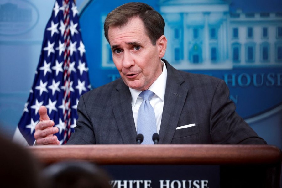 White House National Security Council Strategic Communications Coordinator John Kirby takes questions during the daily press briefing at the White House in Washington, US on February 10, 2023 — Reuters photo