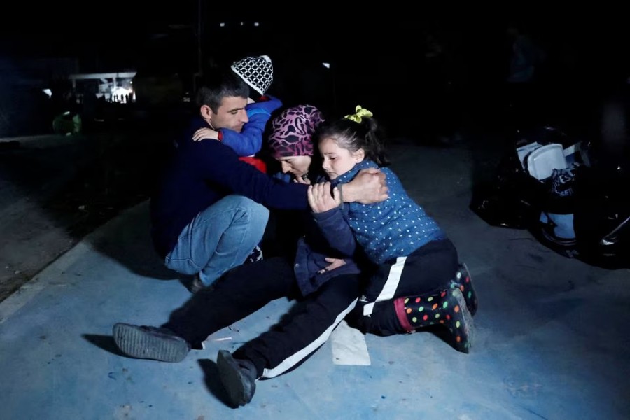 People react after an earthquake in Antakya in Hatay province, Turkey on February 20, 2023 — Reuters photo